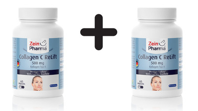 2 x Zein Pharma Collagen C ReLift, 500mg - 60 caps (374,92 EUR/kg)