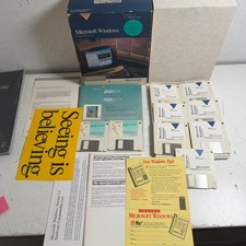 Vintage Microsoft Windows 3.0 Operating System 3.5" Floppy Disk PC Software Bund