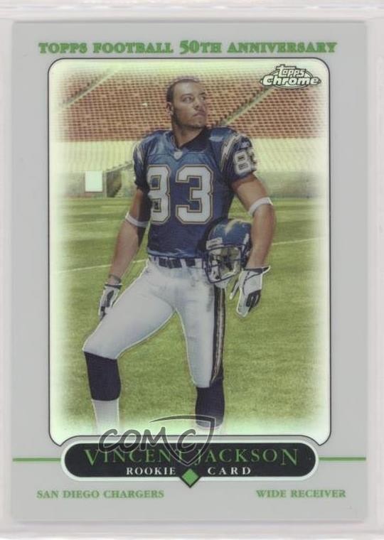 2005 Topps Chrome Refractor Vincent Jackson #179 Rookie RC 0t0z