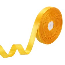 Satin Ribbon, 3/4 Inch x 100 Yards Gold Single Face Polyester Satin Ribbon