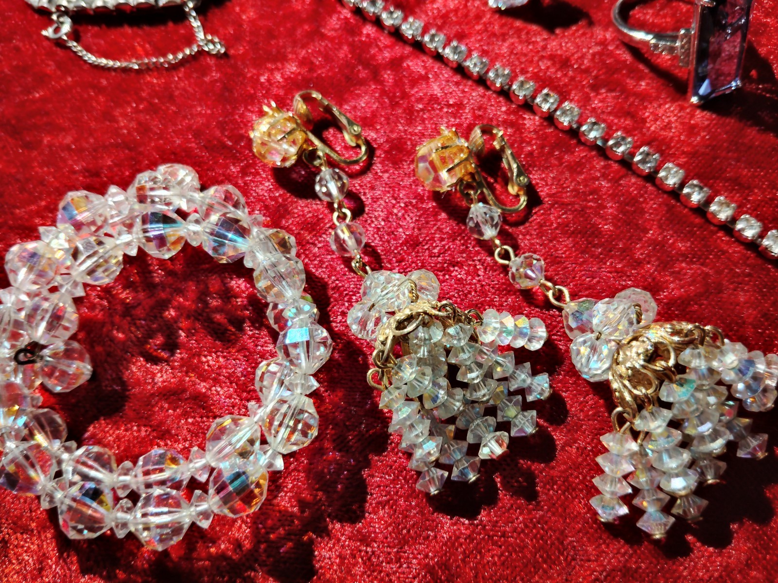 Unsigned Vintage Beautiful Crystal Rhinestone Nec… - image 4