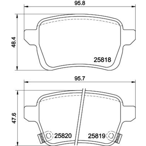 Hella BremsbelÄGe Hinterachse Passend FüR Fiat Tipo | 8DB 355 036-431-image