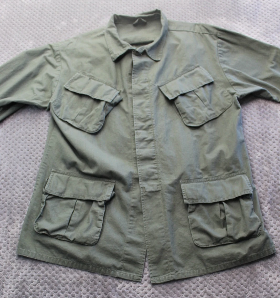 Rothco Jacket Mens Medium Green BDU Ripstop Field Button Front Reproduction image 12