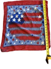 USA Vintage American Flag Bandana Paris Accessories Made in USA 21" Distressed