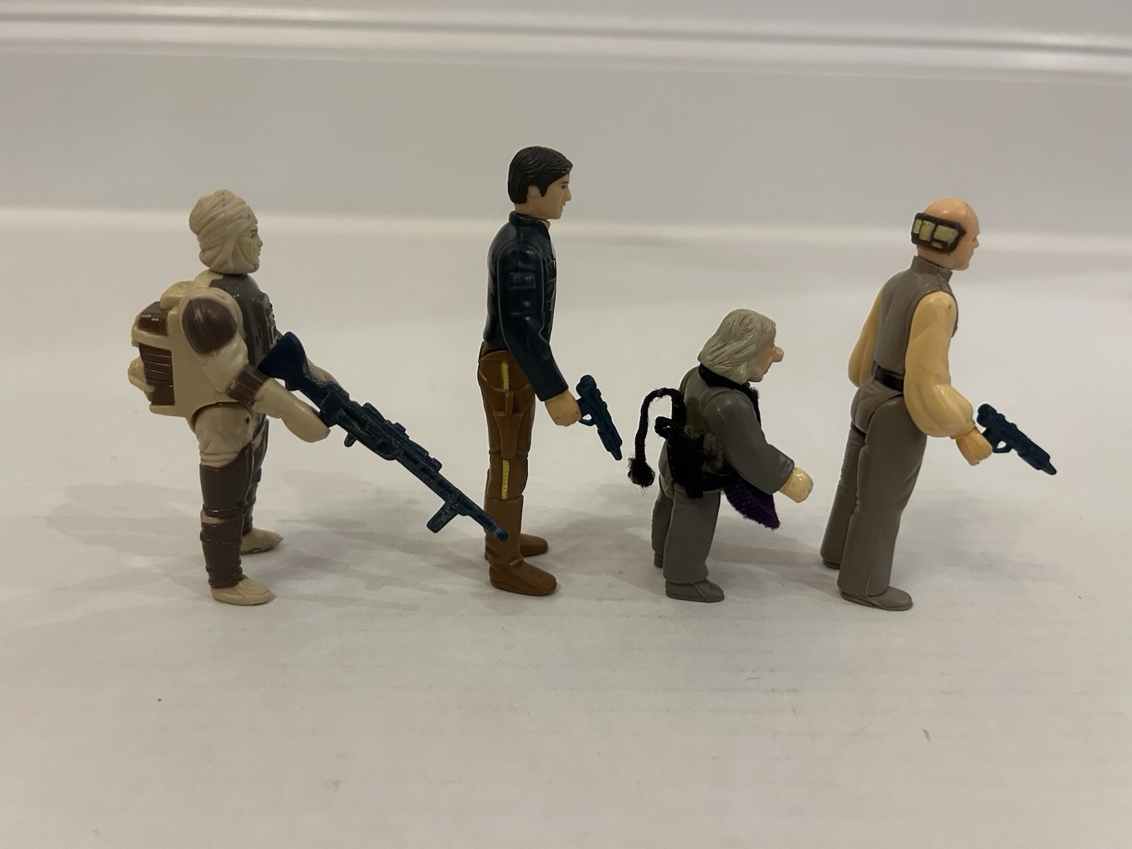 STAR WARS CLOUD CITY PLAYSET BACKDROP W FOOT PEGS & FIGS KENNER VINTAGE 1980 ESB