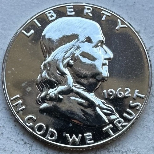 1962 Proof Franklin Half Dollar 90% Silver-INV#8764