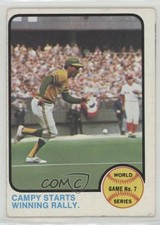 1973 Topps 1972 World Series Bert Campaneris Campy Starts Winning Rally #209 0c4