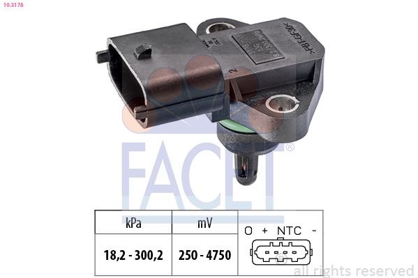 Facet 10.3178 Luftdrucksensor, HöHenanpassung FüR Genesis Hyundai KIA-image