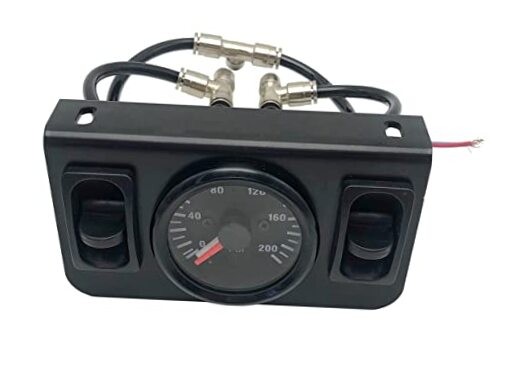 Panel Paddle Valve Switch Dual Needle Gauge with Air Fittings for Air 