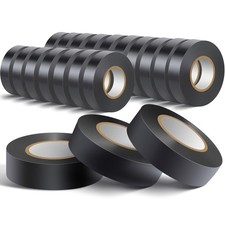20 Pack Black Electrical Tape Waterproof  3/4 in x 60ft  High Temperature