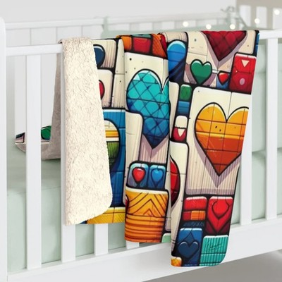 Heartland Sherpa Fleece Blanket Cozy Rustic Home Style