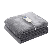 Heated Blanket Electric Throw 72" x 84" Full Size with 10 Heating Levels 12 H...
