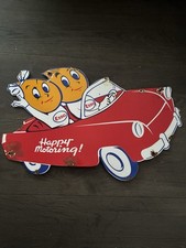 Vintage Style Esso Happy Motoring Oil Porcelain Enamel Retro Sign 20”x12”