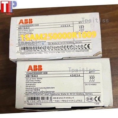 1 Stück Brandneu für ABB MS116-6.3 4-6.3A 1SAM250000R1009 Manueller Motorstarter