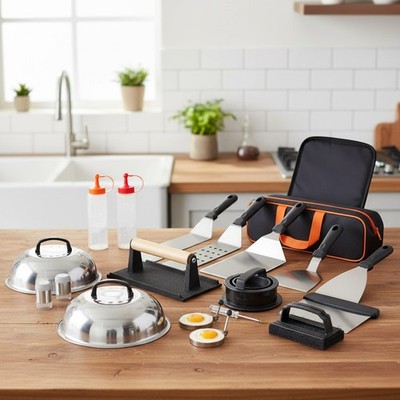 Griddle Accessories Kit, 25PCS Flat Top Grill Accessories Set for Blackstone and