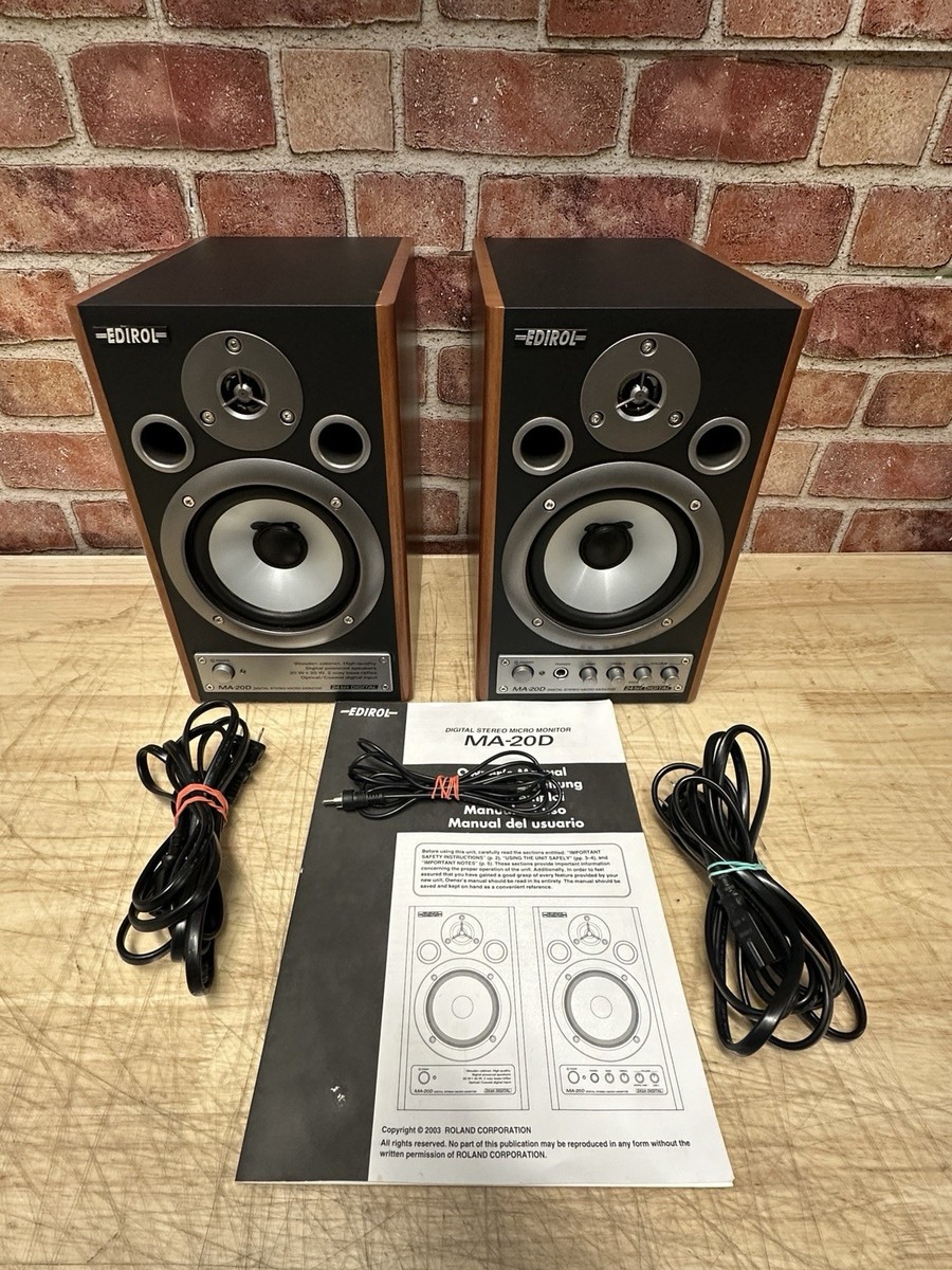 ペア】Roland MA-20D Digital Stereo Micro Monitor スピーカー (△ゆ