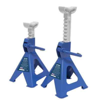 Sealey Load Axle Stands 2 Tonne Capacity per Stand Ratchet Type Blue VS2002BL