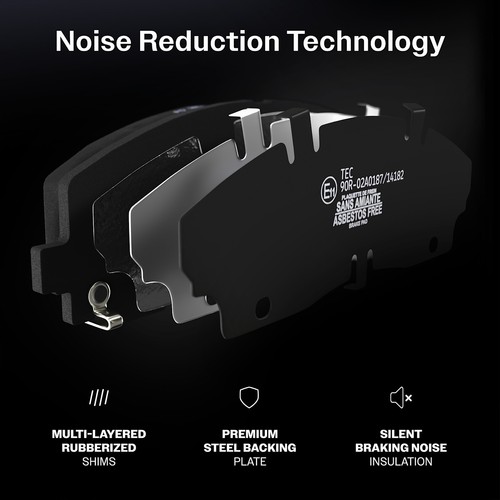 TEC KTC-100552 4-Wheel Set Brake Pad Sets Front & Rear for MB Mercedes Coupe - Picture 4 of 11