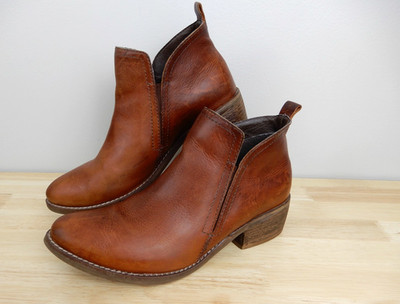 Matisse Wilder Ankle Boots Western Pull On Brown Leather Women's 7 M