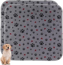 2 Pack XL 54x54in Washable Dog Pee Pads, Super Absorbent Reusable Puppy Mats,