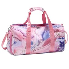 Sports Gym Bag Teens Dance Bag Gymnastics Bag Women Weekender Bag with Shoe C...