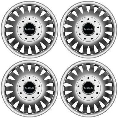 Radkappen 15'' Satz 4 Stk. silber + Nabenkappen SOVA-PL - K320