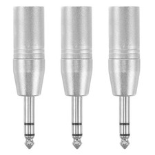3 Pcs Balanced Audio Xlr Adapter Male Converter Microphone Cable
