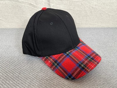 Brave Soul London Herren Cameron Baseball Cap Mütze One Size schwarz rot Schottenkaro