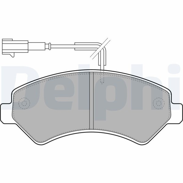 LP1993 Delphi Bremsbelagsatz, Scheibenbremse FüR CitroËN,Fiat,Peugeot-image
