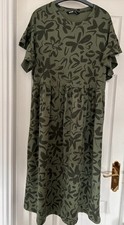 Green Floral Women's Yours Fashion Long Summer Dress Size 16