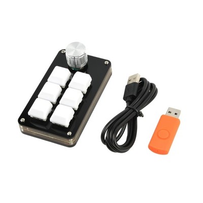 6 Keys Programmable Keyboard with Knob Function Programming Macro Portable Macro