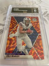 COLE BEASLEY BILLS 2020 MOSAIC REACTIVE ORANGE MOSAIC PRIZM # 29 GRADED 10
