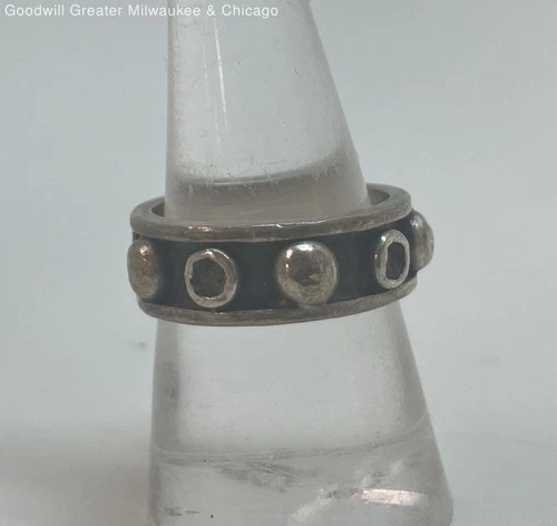 VNTG Mexico 925 Sterling Sistema Band Ring 5.4g