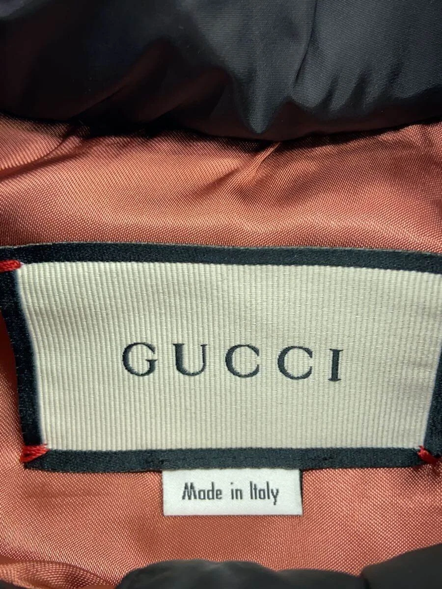 GUCCI Cappotto Imbottito Maniche Staccabili Ecopelliccia Nylon Nero Taglia 36 #EF AAA