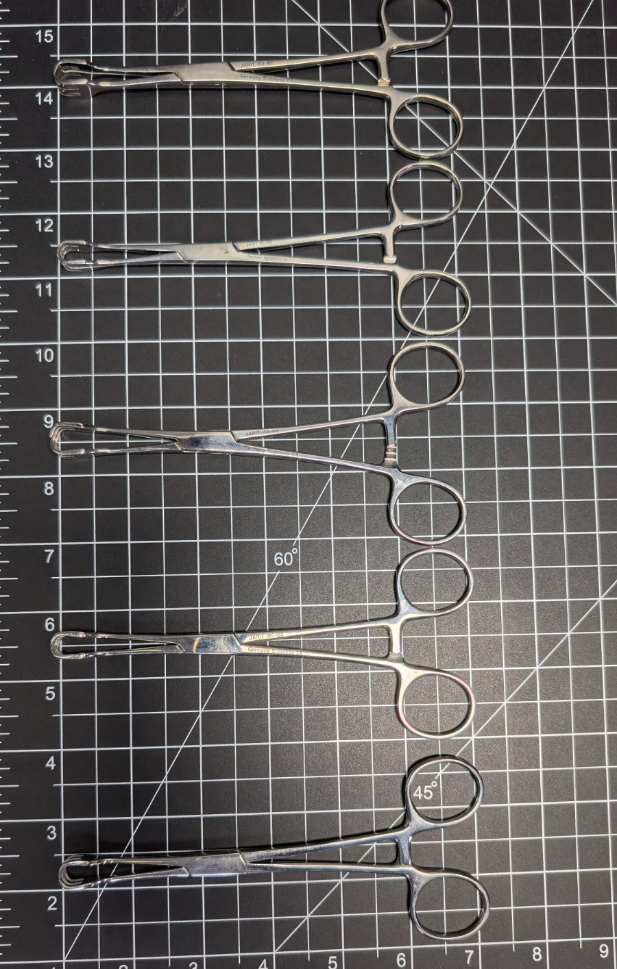 5x LOT: Jarit 150-160 Lahey Traction Forceps 6¼" 3x3 Stainless Steel Surgical