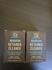 NIB Lot of 2 M3 Naturals Retainer & Denture Cleaner 240 Tabs Mint Extra Strength