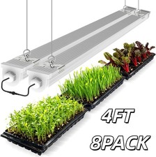 4FT LED Grow Lights Linkable Indoor Plant Lights 4 Foot Growing Lamp 8-PACK IP65