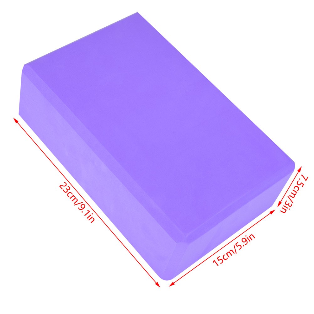(Purple)Yoga Block Foam Brick Exercise Fitness Tool Exercise Workout Stretch BA