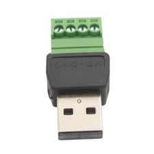 Solderless USB Connectors Male Terminals Block Connectors 4Pin DIY Adapter