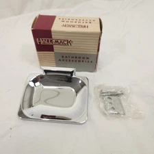 NEW Vintage Mid Century Chrome over Brass Hall Mack Soap Holder 620 Art Deco