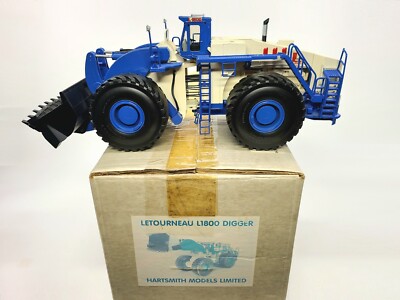 Letourneau L-1800 Wheel Loader - White/Blue - ASAM Smith 1:48 Scale Model #LET02