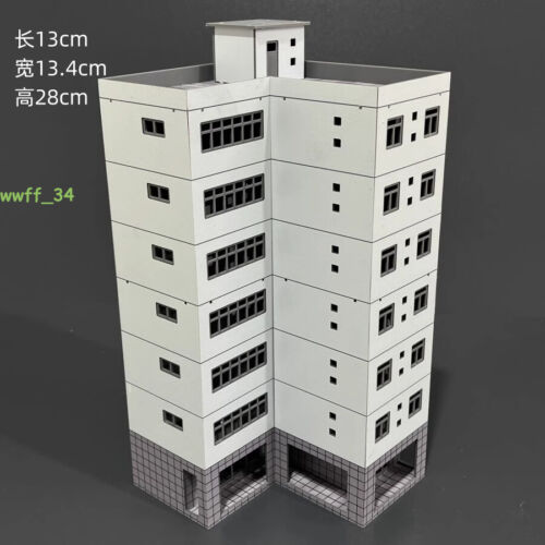 Modellino scala HO edifici scena città treno ferrovia moderno ufficio kit giocattoli 1/87 - Foto 13 di 32