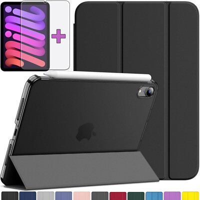 Lonfeid Schutzhülle + 9H Hartglas für iPad Mini 7 (A17 Pro) 2024/ Mini 6 2021 -3