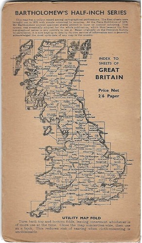 1942 Bartholomew CAMBRIDGE England "Half-Inch to the Mile" Map Roads Railways - Picture 3 of 5