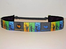 BLUE I LOVE GYMNASTICS Nonslip Headband adjustable Sweaty Sports Hair Bands