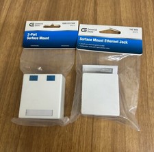 Commercial Electric 2 port Surface Mount AND surface mount Ethernet Jack