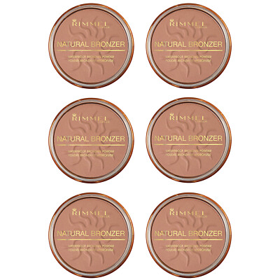 Pack of (6) New Rimmel London Natural Bronzer - Sun Light, 0.49 Ounce