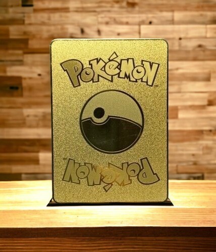 Pokemon Van Gogh Eevee with Grey Felt Hat Gold Metal Card