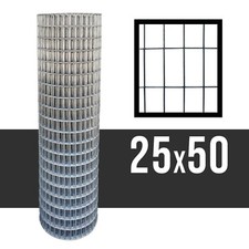 RETE METALLICA ELETTROSALDATA 50x25 25x50 sirius 25 mt ZINCATA H.100 cm