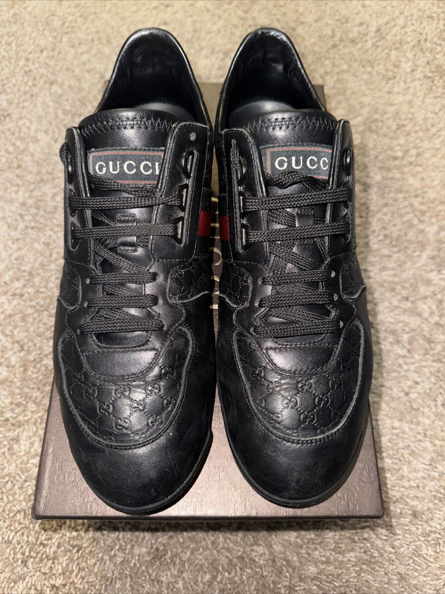 Gucci Micro Guccissima 233334 Men's Black Leather Web Gucci Micro Guccissima 233334 Men's Black Leather Web